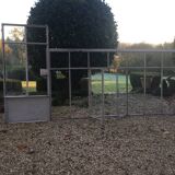 Old glass roof with door and window