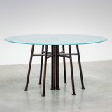 German avant-garde geometric round dining table 1980