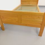 Vintage Mountain Design Les Arcs bed in ash wood from the 60s 70s