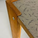 Large modernist plywood table, Memphis style, 1980s