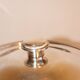 Silver-plated casserole with lid