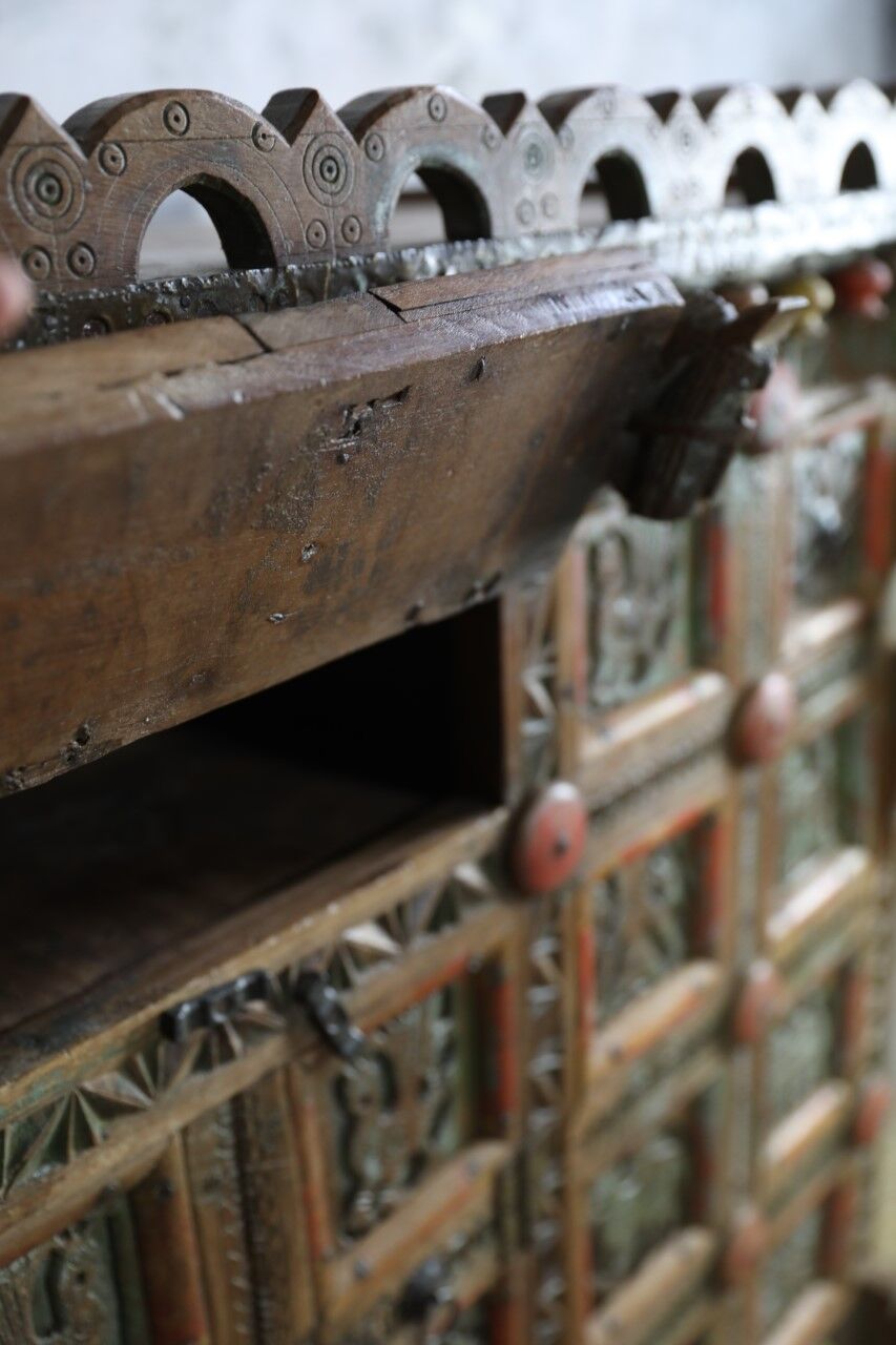 Indian carved chest