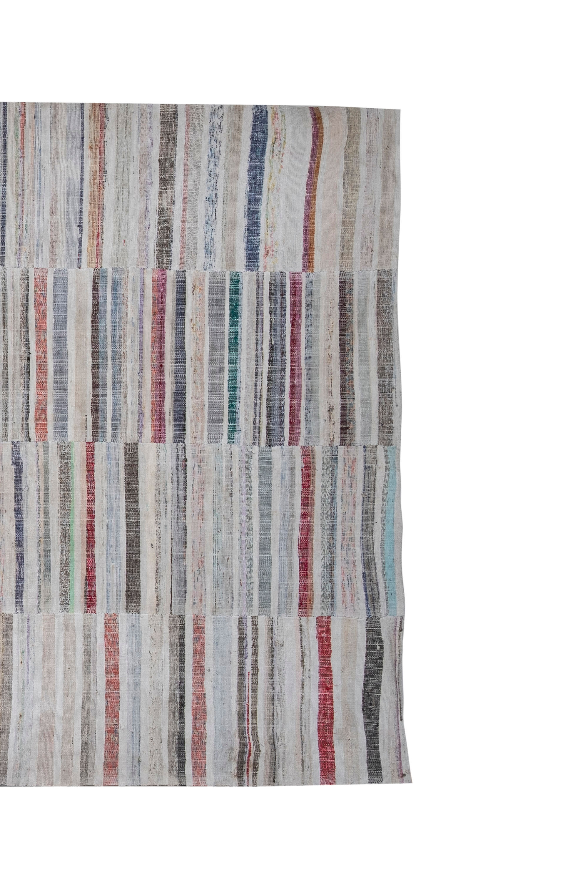 Tapis de chiffon turc années 1970 220 x 420 cm