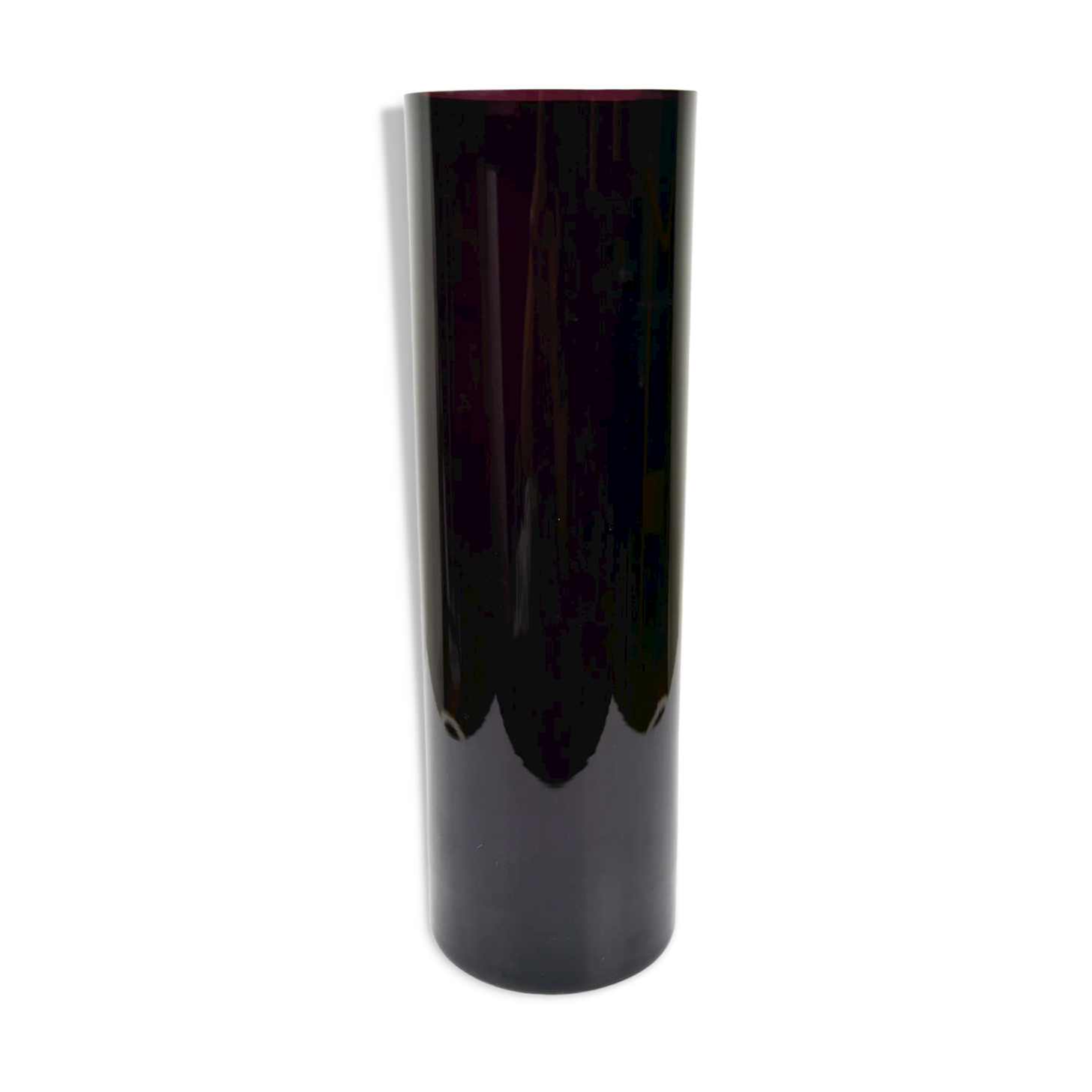 1980s Minimalist, Large Hyalite Glass Vase Borske Sklo, Czechoslovakia
