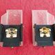 Vintage wall lamps in plexiglass and brass