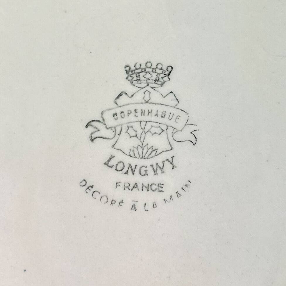 Hand painted soupbowl 'Copenhague' by Longwy