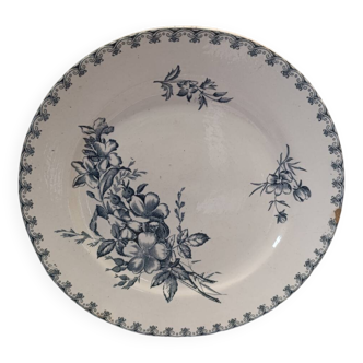 Assiette Sarreguemines vega fleurs bleues