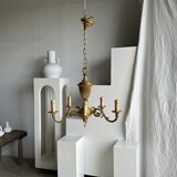 Lustre classique doré à 5 bras de lumière