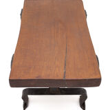 Brutalist solid elm coffee table, 1950