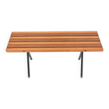 Metal and wood bench, 1950s