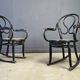 Pair of Art Nouveau rocking chairs, 1910s