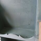 old blue wooden wall shelf