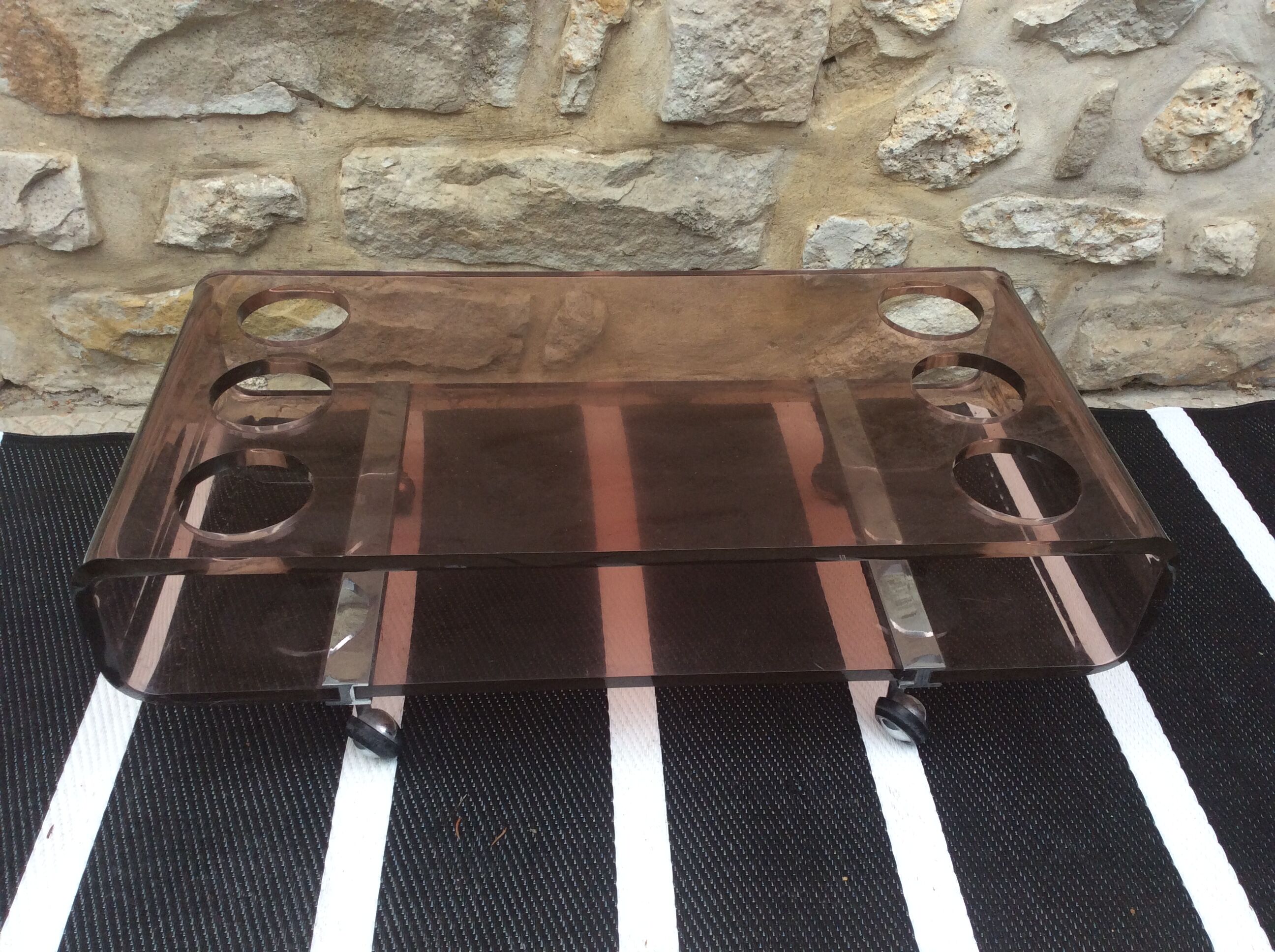 Plexiglass coffee table