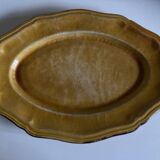 Glazed earthenware country dish with fluting, Provence 1950.
