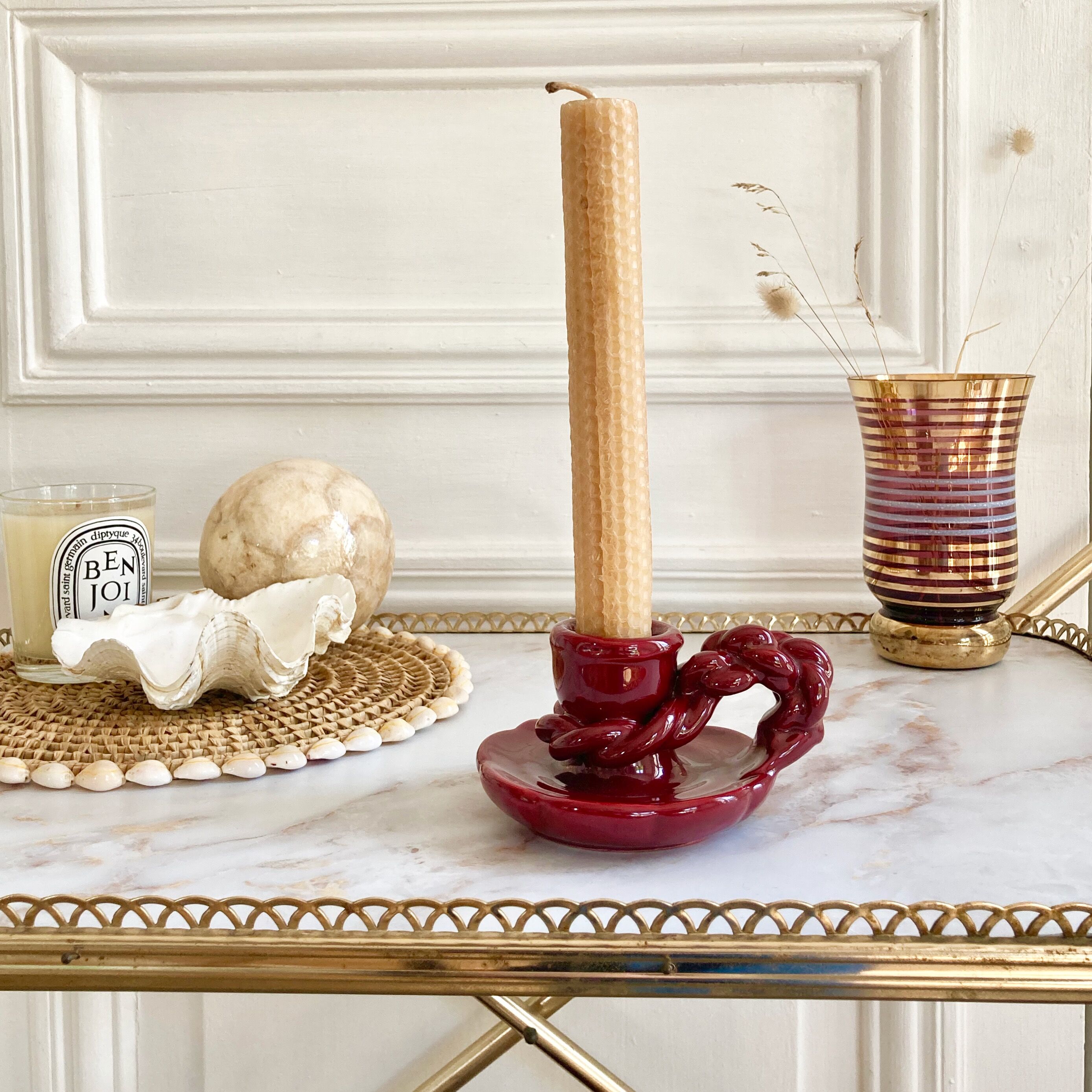 Flower hand candle holder