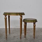 Hand-lacquered coffee tables, 1970s, set of 2