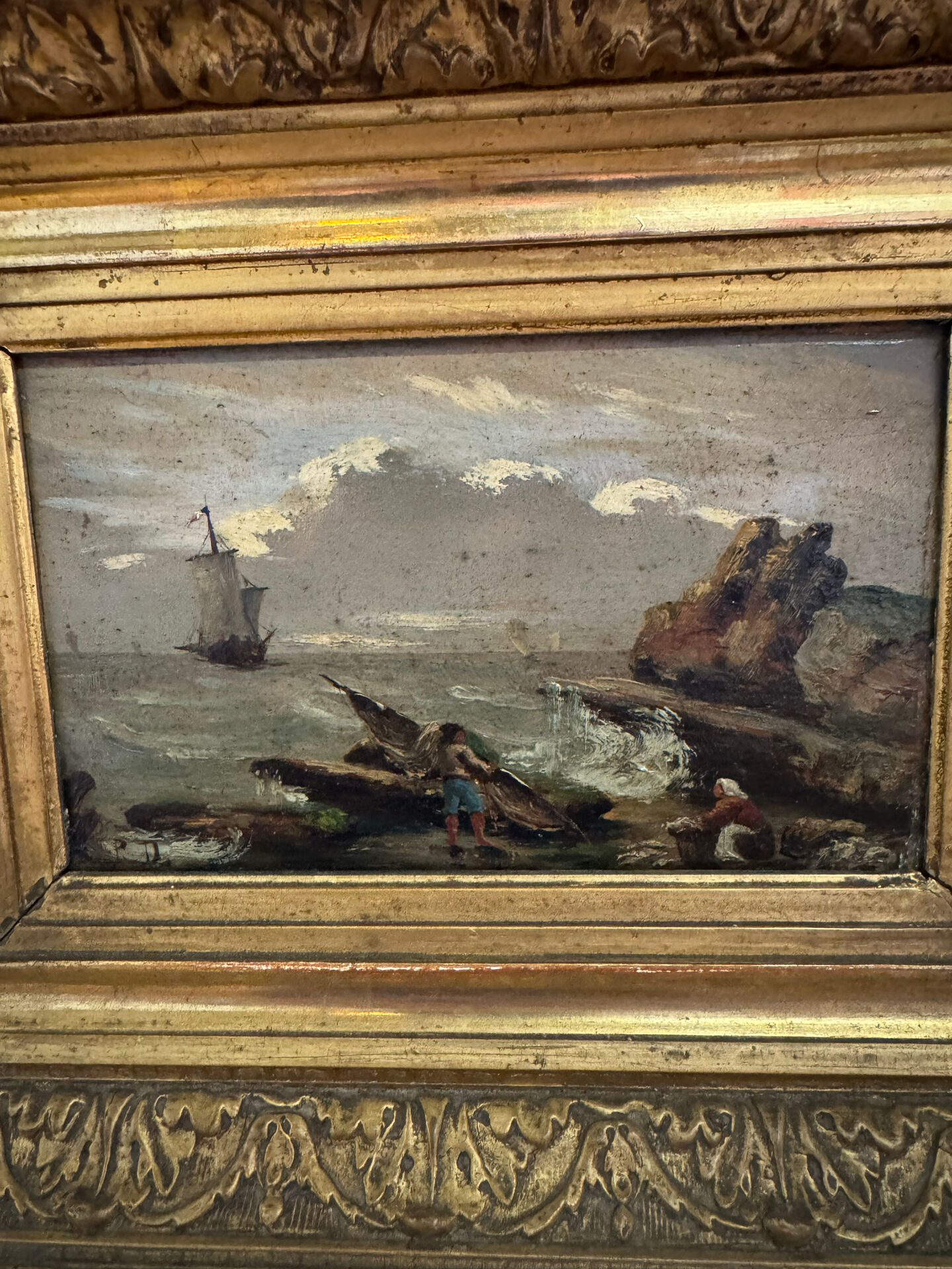 Oil on wood 19th century