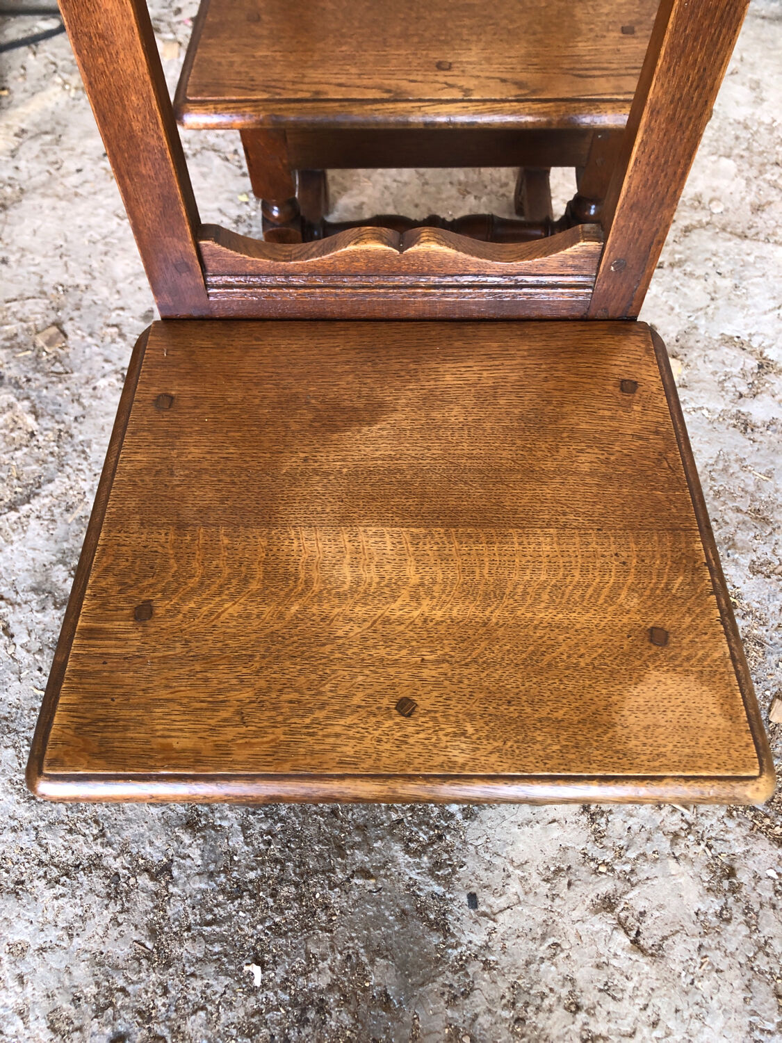 Chaise lorraine bois chene vintage
