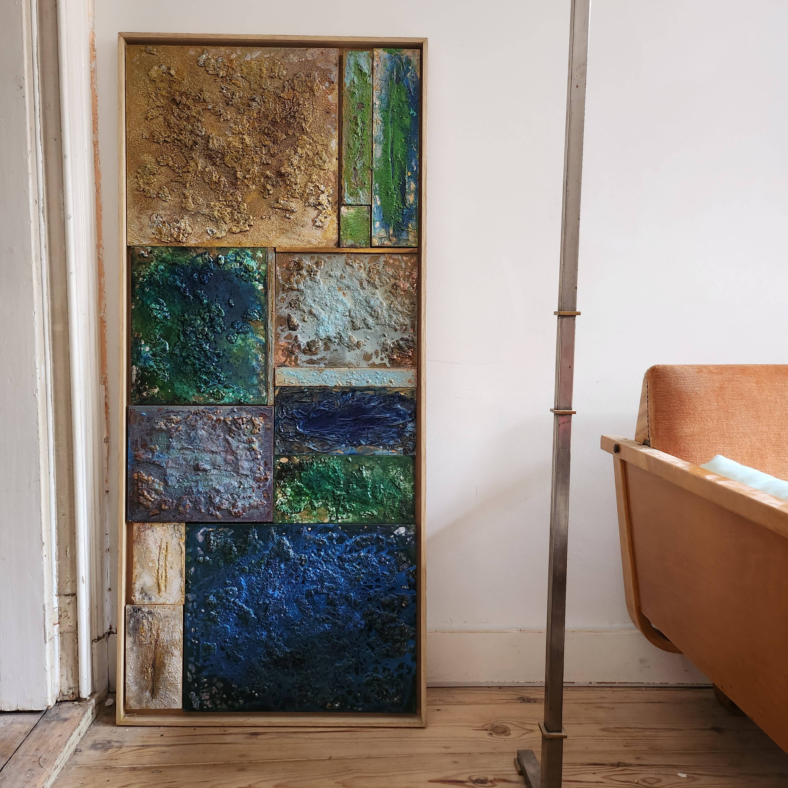 Brass and chrome floor lamp 60s