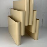 Beige off white Magazine Rack by Giotto Stoppino for Kartell, Italy, 1970s