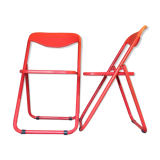 Paire de chaises pliantes années 80