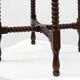 Art Deco round wooden side table with spindle legs, France circa 1900