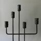Asymmetrical wrought iron candlestick, 5 candle holders