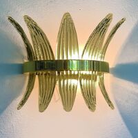 Fume’ “palmette” murano glass belt wall sconce