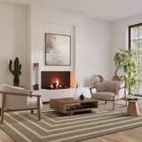 Geometric patterned jute rug 190x290 cm