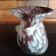 LAMARTINE - White speckled glass, colorless scroll chocolate