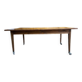 Farm table on casters