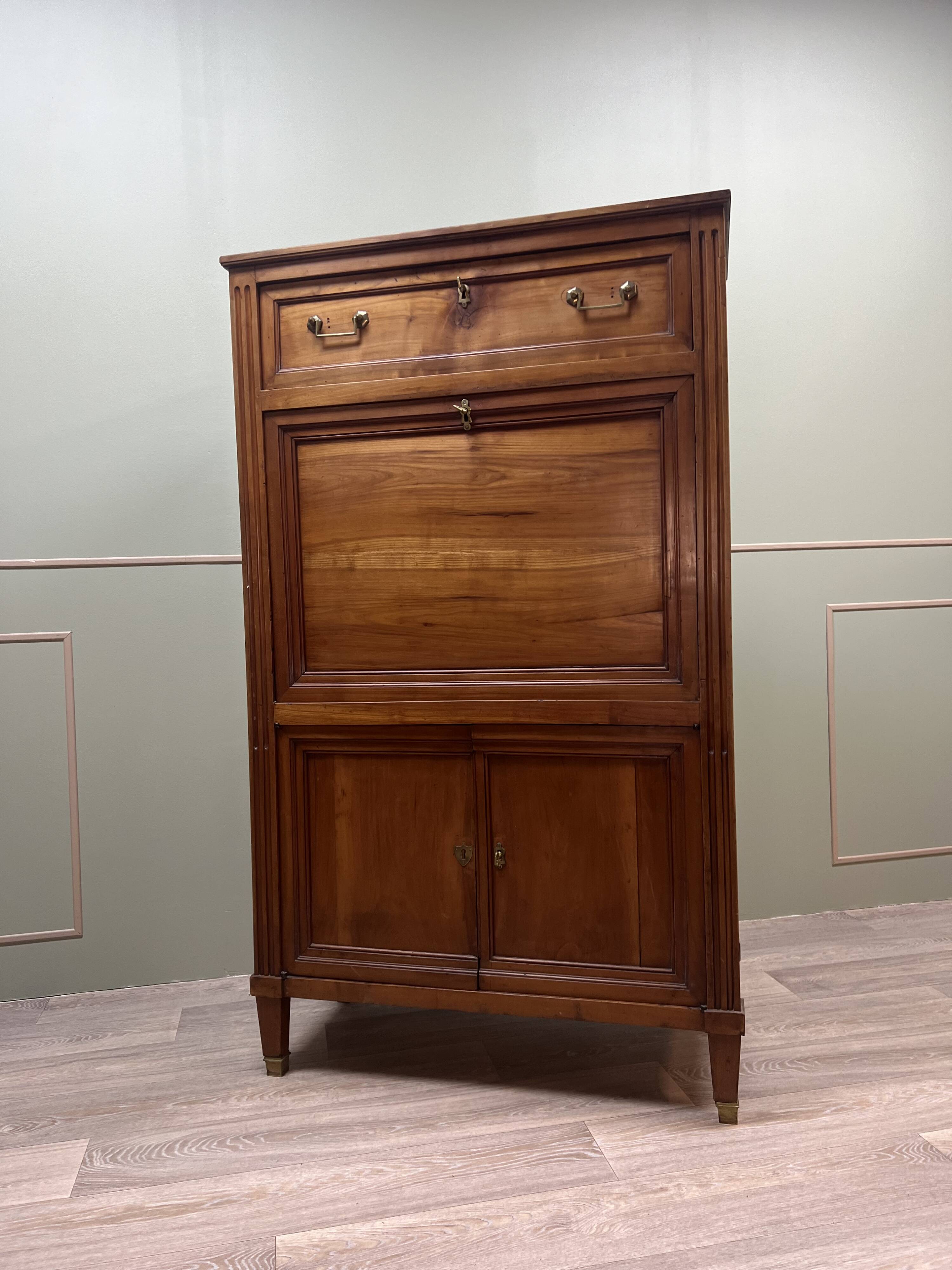 Secretary In Natural Wood Louis XVI XVIII Eme Century