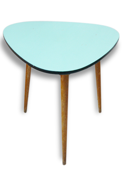 Tripod high table in pale green formica 1950 vintage 50's rockabilly