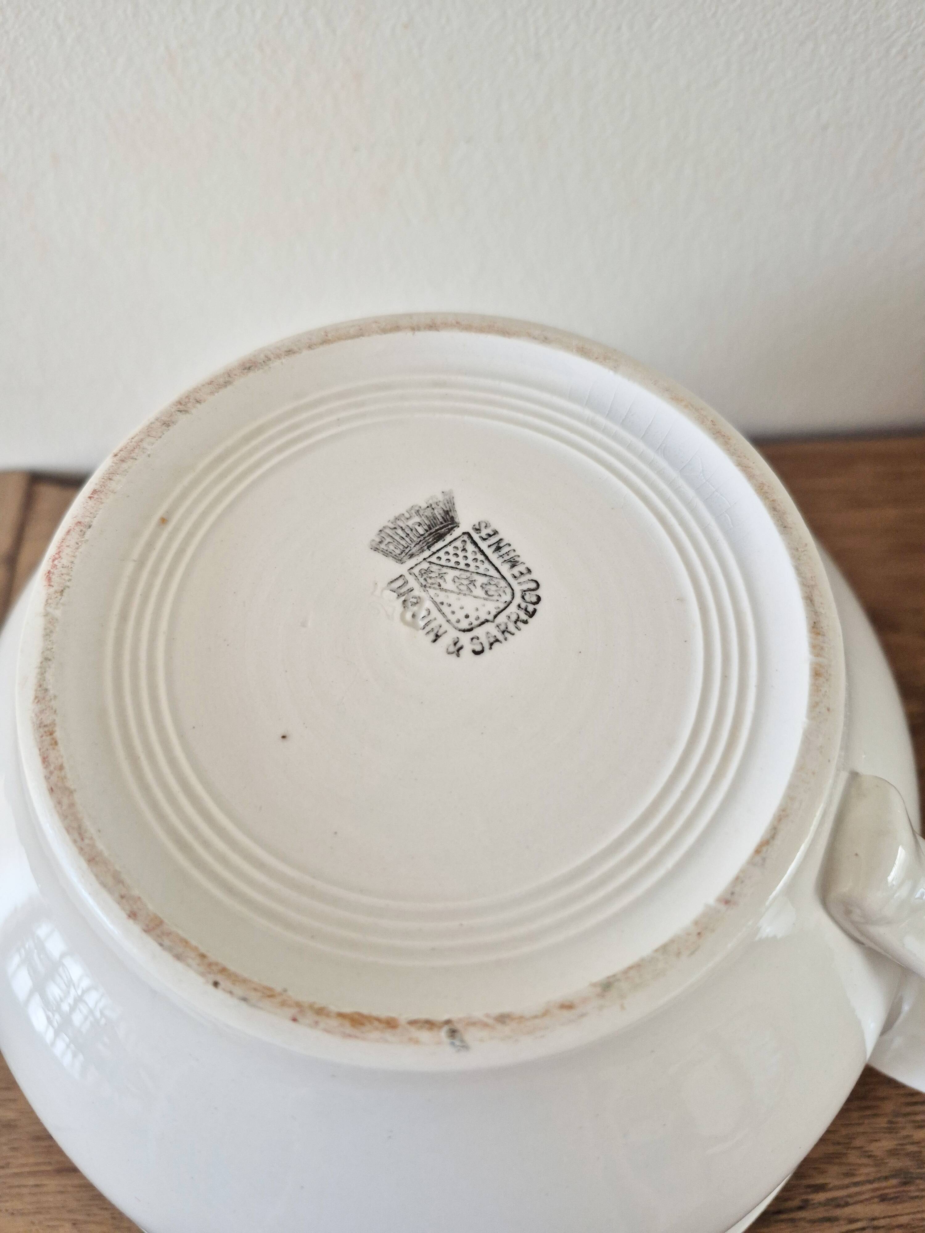 Night vase / ceramic Digoin Sarreguemines / plant pot