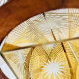 Mid Century wood hanging lamp wooden