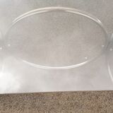 Vintage glass oval table