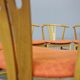 Set of 11 modern curved wood oak chairs
