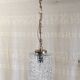 Glass and gilded metal suspension - mid 20th century