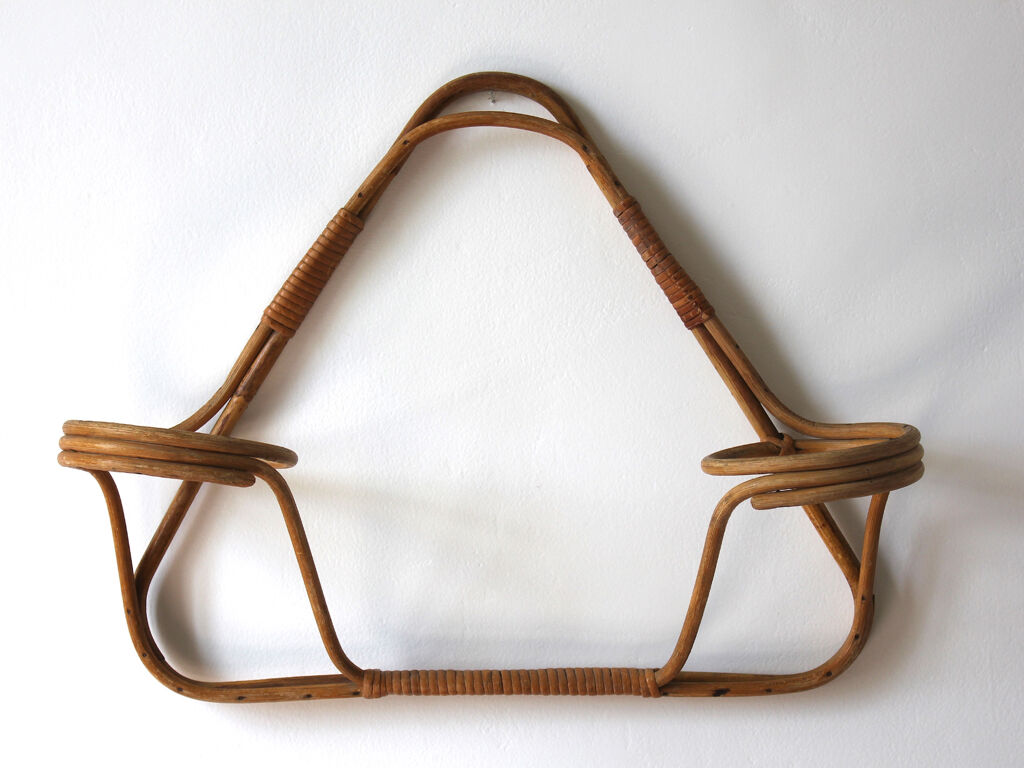 Rattan wall plant holders