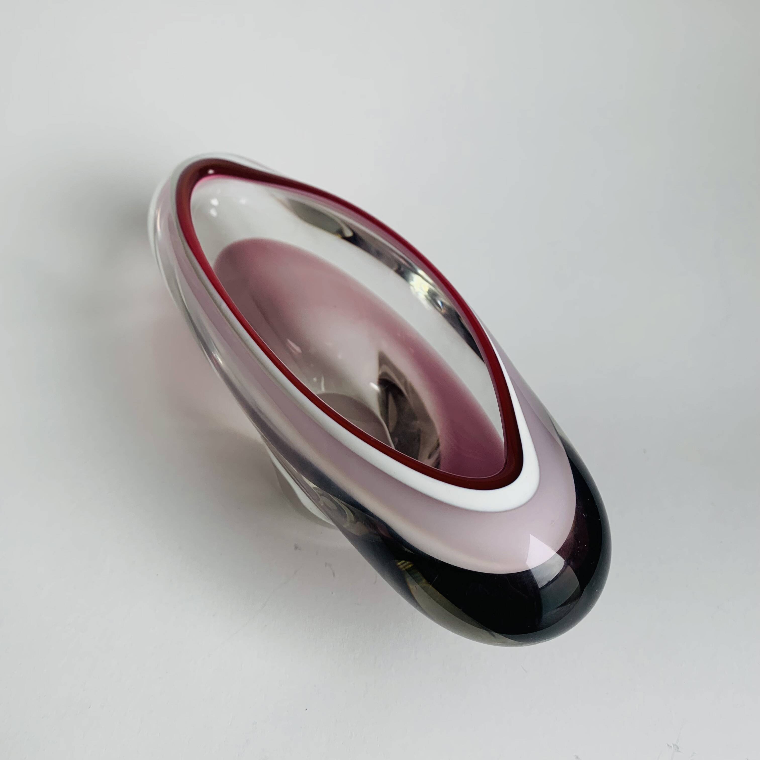 Glass  bowl Chribska Sklarna, Czechoslovakia, 1960s