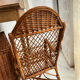 Fauteuil enfant rotin dossier haut