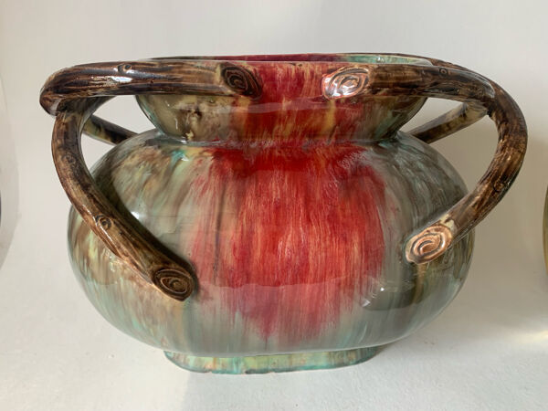 Vasque en faïence émaillée Art Deco