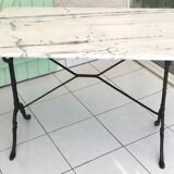 Marble and cast iron bistro table
