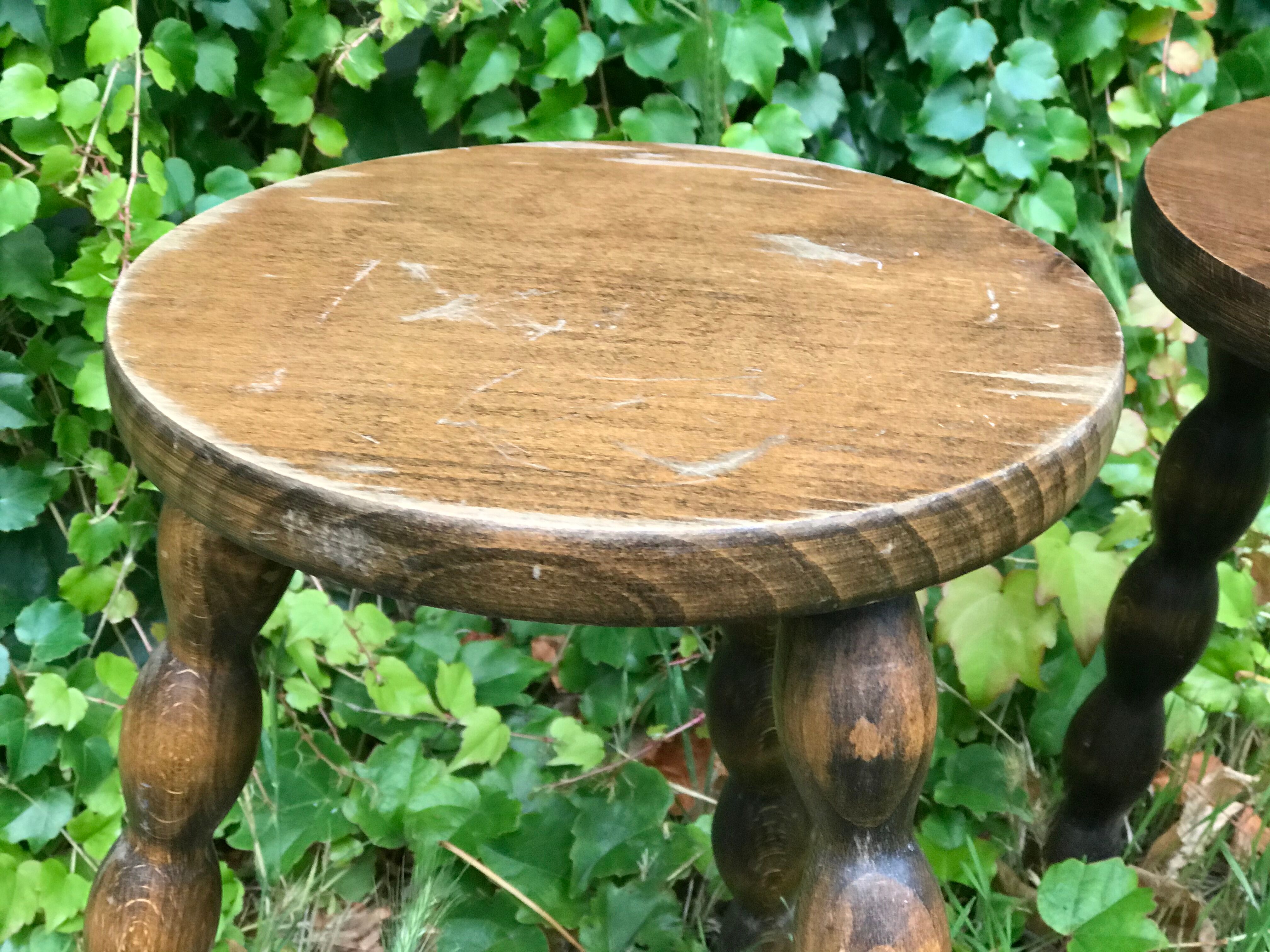 Pair of farm stools