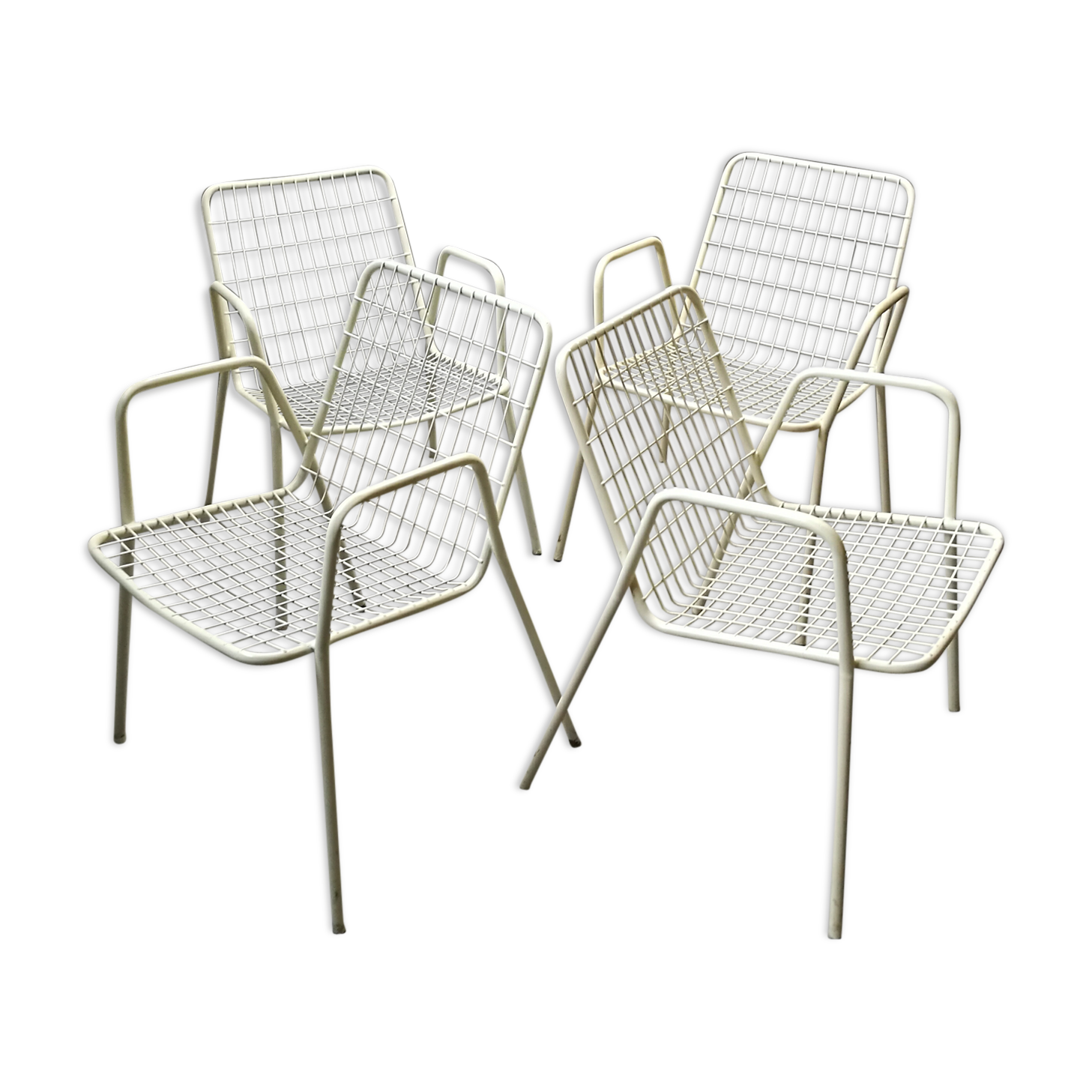 4 emu metal garden armchairs model rio