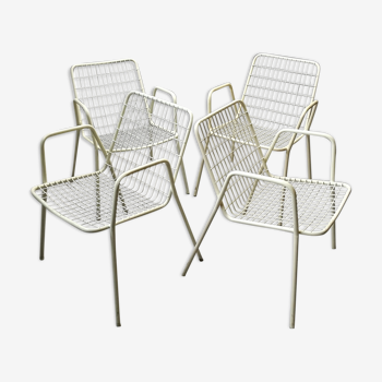 4 fauteuils de jardin metal emu modèle rio