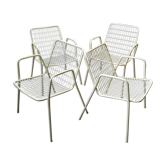 4 fauteuils de jardin metal emu modèle rio
