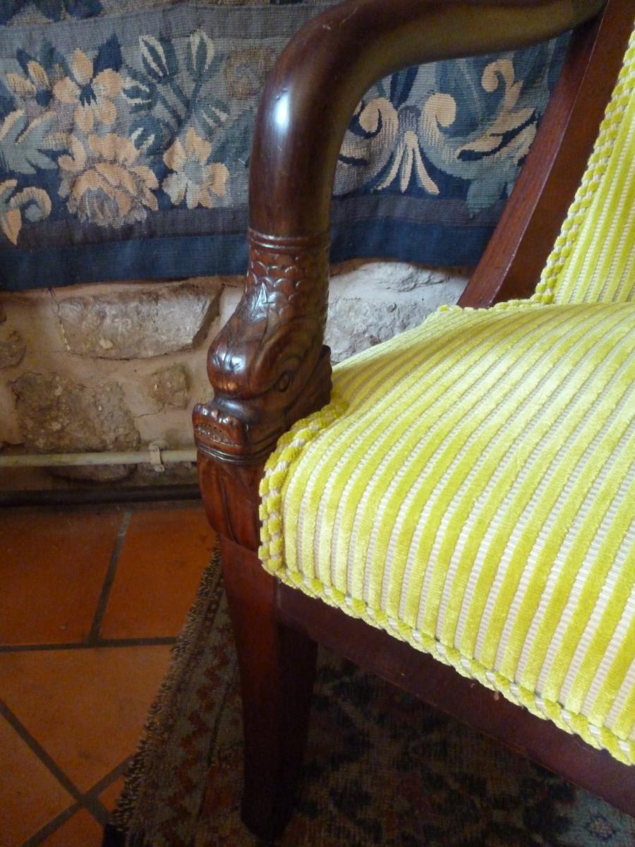 Fauteuil Gondole époque Empire