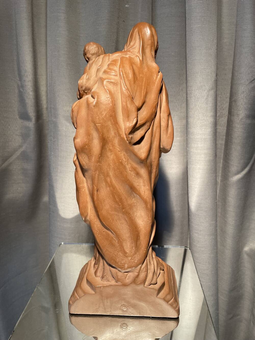 Virgin and child after jean dubois in resin louvre museum