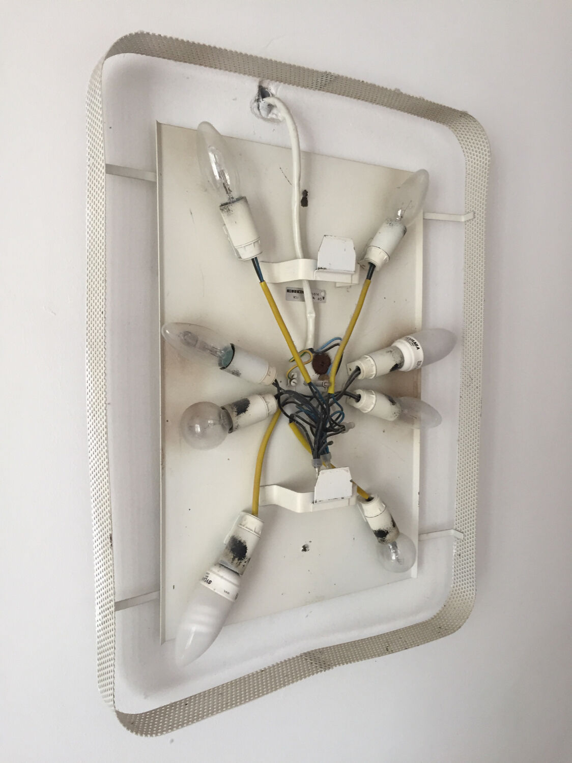 Vintage retro illuminated mirror